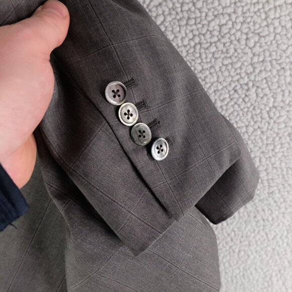 Coppley Blazer Mens 40R Gray Check Two Button Vented Reda Super 110S Wool - Picture 16 of 16